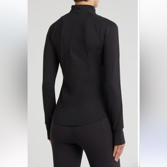 Yogalicious Lux Momentum Jacket Soft Full Zip Pockets Thumb Holes Black Sz Small - Picture 3 of 13